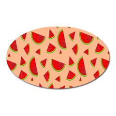 Fruit-water Melon Oval Magnet by nateshop