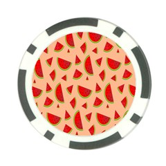 Fruit-water Melon Poker Chip Card Guard (10 Pack) by nateshop