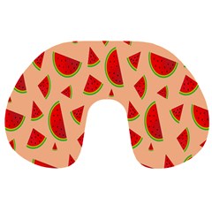 Fruit-water Melon Travel Neck Pillow by nateshop