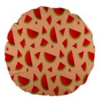 Fruit-water Melon Large 18  Premium Flano Round Cushions Back