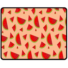 Fruit-water Melon Double Sided Fleece Blanket (medium)  by nateshop