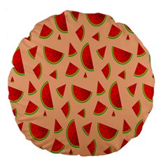 Fruit-water Melon Large 18  Premium Flano Round Cushions by nateshop