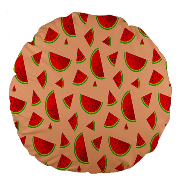 Fruit-water Melon Large 18  Premium Flano Round Cushions