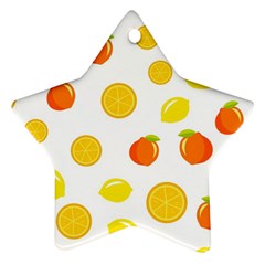 Fruits,orange Star Ornament (two Sides) by nateshop