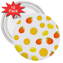 Fruits,orange 3  Buttons (10 Pack)  by nateshop