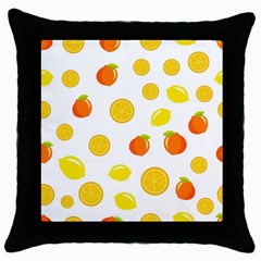 Fruits,orange Throw Pillow Case (black) by nateshop