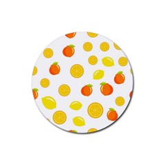 Fruits,orange Rubber Coaster (round) by nateshop