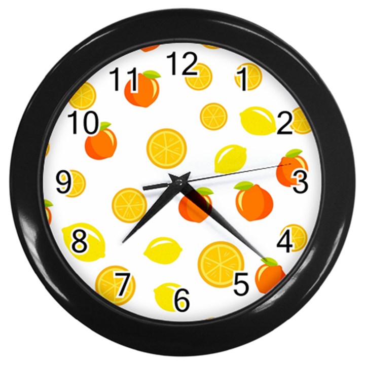 Fruits,orange Wall Clock (Black)