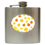 Fruits,orange Hip Flask (6 oz) Front