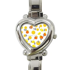 Fruits,orange Heart Italian Charm Watch by nateshop