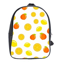 Fruits,orange School Bag (large) by nateshop