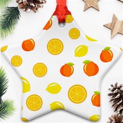 Fruits,orange Star Ornament (two Sides) by nateshop