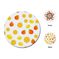 Fruits,orange Playing Cards Single Design (round) by nateshop