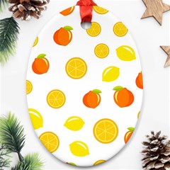 Fruits,orange Oval Ornament (two Sides) by nateshop