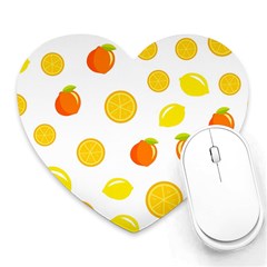 Fruits,orange Heart Mousepads by nateshop