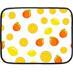 Fruits,orange Fleece Blanket (Mini) 35 x27  Blanket