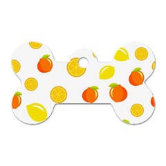 Fruits,orange Dog Tag Bone (two Sides) by nateshop