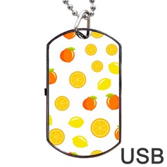 Fruits,orange Dog Tag Usb Flash (two Sides) by nateshop