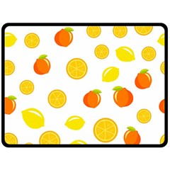 Fruits,orange Fleece Blanket (large)  by nateshop