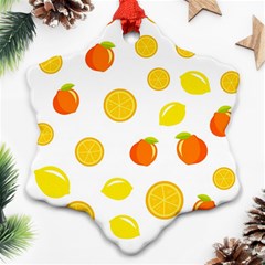 Fruits,orange Snowflake Ornament (two Sides) by nateshop