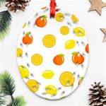 Fruits,orange Oval Filigree Ornament (Two Sides) Front