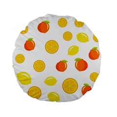 Fruits,orange Standard 15  Premium Round Cushions by nateshop