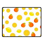 Fruits,orange Double Sided Fleece Blanket (Small)  45 x34  Blanket Front