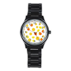 Fruits,orange Stainless Steel Round Watch by nateshop