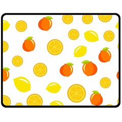 Fruits,orange Double Sided Fleece Blanket (medium)  by nateshop