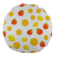 Fruits,orange Large 18  Premium Flano Round Cushions by nateshop