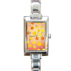 Fruits-gradient,orange Rectangle Italian Charm Watch by nateshop