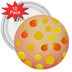 Fruits-gradient,orange 3  Buttons (10 pack)  Front