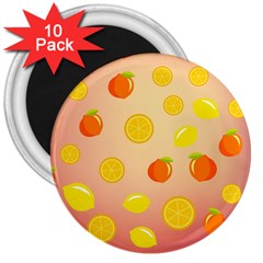 Fruits-gradient,orange 3  Magnets (10 Pack)  by nateshop