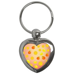 Fruits-gradient,orange Key Chain (heart) by nateshop