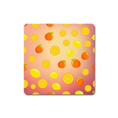 Fruits-gradient,orange Square Magnet by nateshop