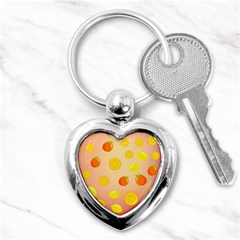 Fruits-gradient,orange Key Chain (heart) by nateshop