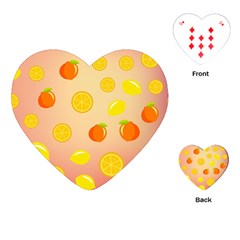 Fruits-gradient,orange Playing Cards Single Design (heart) by nateshop