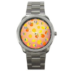 Fruits-gradient,orange Sport Metal Watch by nateshop