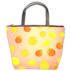 Fruits-gradient,orange Bucket Bag by nateshop