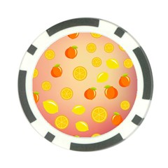 Fruits-gradient,orange Poker Chip Card Guard by nateshop