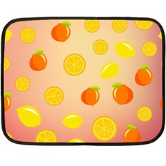 Fruits-gradient,orange Double Sided Fleece Blanket (mini)  by nateshop