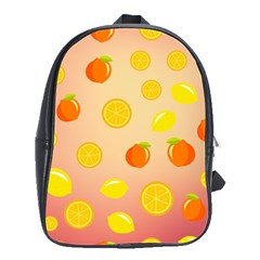 Fruits-gradient,orange School Bag (large) by nateshop