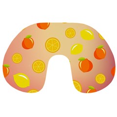 Fruits-gradient,orange Travel Neck Pillow by nateshop