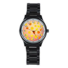 Fruits-gradient,orange Stainless Steel Round Watch by nateshop