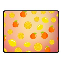 Fruits-gradient,orange Double Sided Fleece Blanket (small)  by nateshop