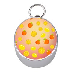 Fruits-gradient,orange Mini Silver Compasses by nateshop