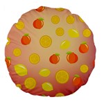 Fruits-gradient,orange Large 18  Premium Flano Round Cushions Back