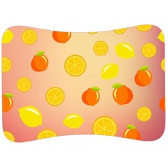 Fruits-gradient,orange Velour Seat Head Rest Cushion