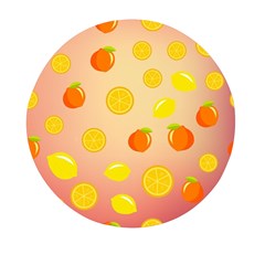 Fruits-gradient,orange Mini Round Pill Box by nateshop