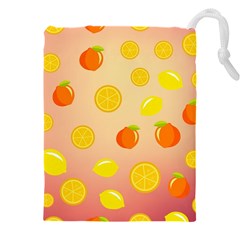 Fruits-gradient,orange Drawstring Pouch (4xl) by nateshop